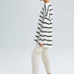 Tunica oversize in maglia a righe