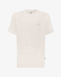 T-shirt antimacchia con logo avorio