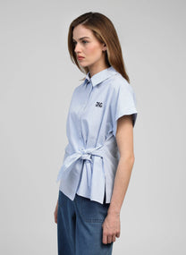 Camicia a righe Soumael con nodo in vita