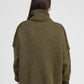 Maglione dolcevita oversize verde militare