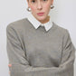 Maglione oversize in maglia grigio