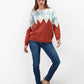 Maglione jacquard a rombi multicolor