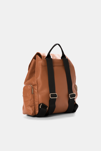 Zaino in ecopelle con coulisse e fibbie