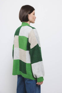 Cardigan in maglia con motivo geometrico