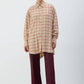 Camicia a quadri oversize in viscosa