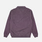 Maglione con mezza zip tinto a pigmento viola tramonto