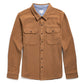 Overshirt in twill riciclato color cammello