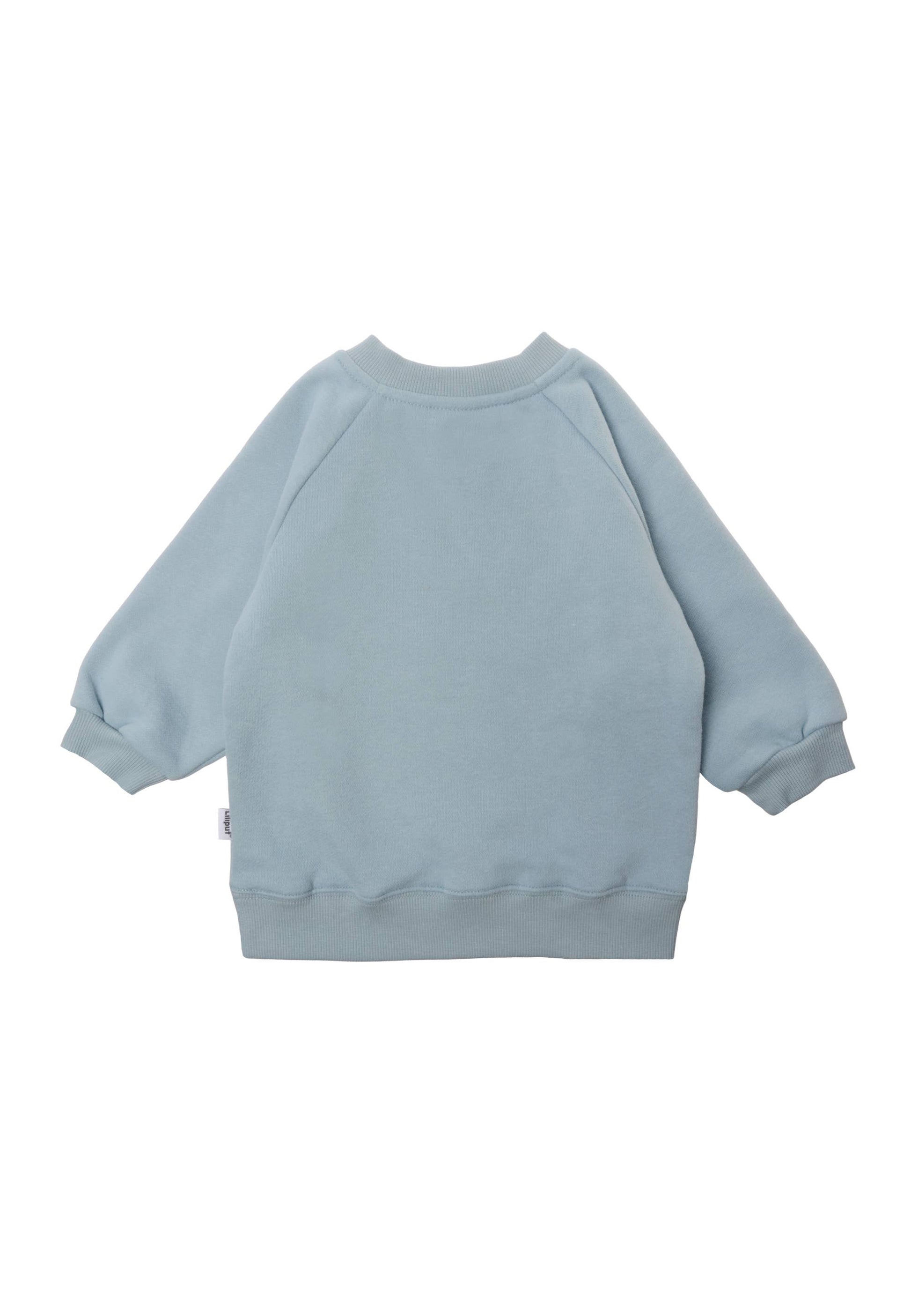 Maglione quarter zip in cotone organico blu Tidepool