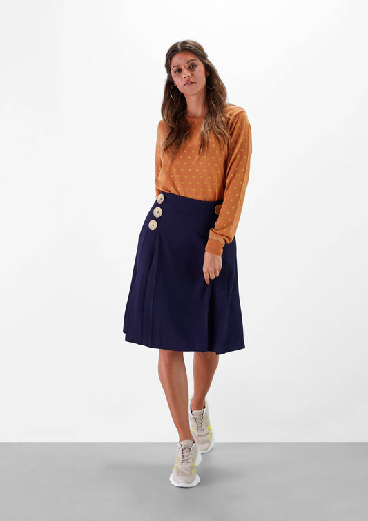 Maglia girocollo con micro cuori e dettagli lurex