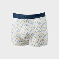 Boxer in cotone biologico con fantasia foglie