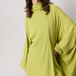 Top kimono in viscosa con collo alto drappeggiato