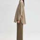 Camicia oversize in popeline misto cotone beige
