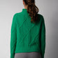 Maglione dolcevita a trecce in misto cashmere