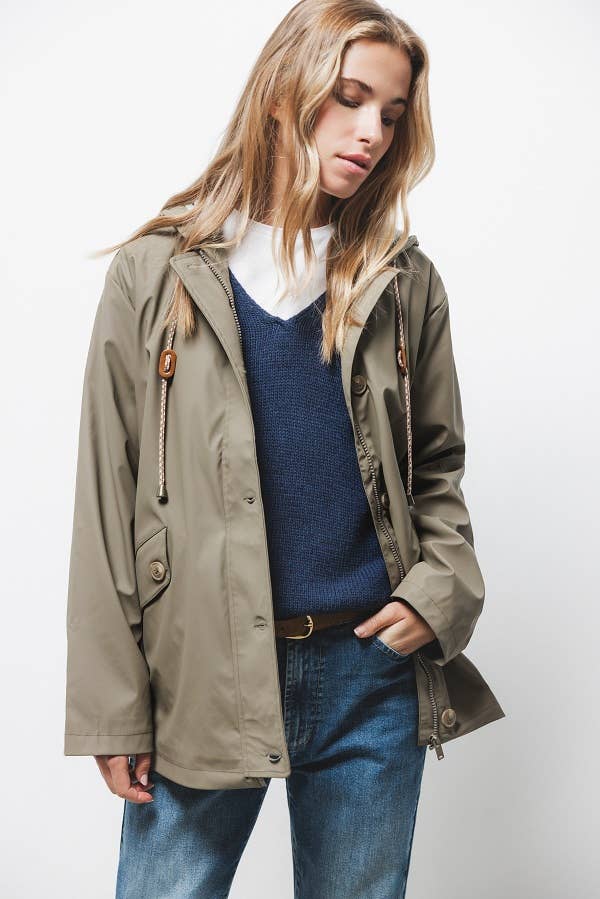 Parka con cappuccio e coulisse