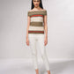 Maglia aderente off-shoulder in lurex