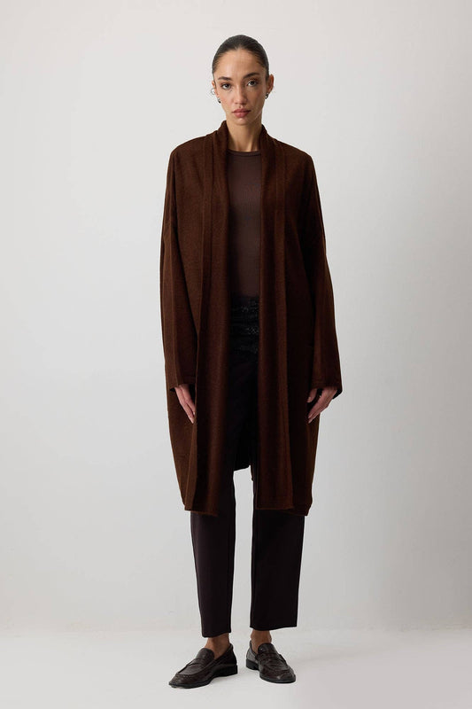 Cardigan oversize in maglia con tasca