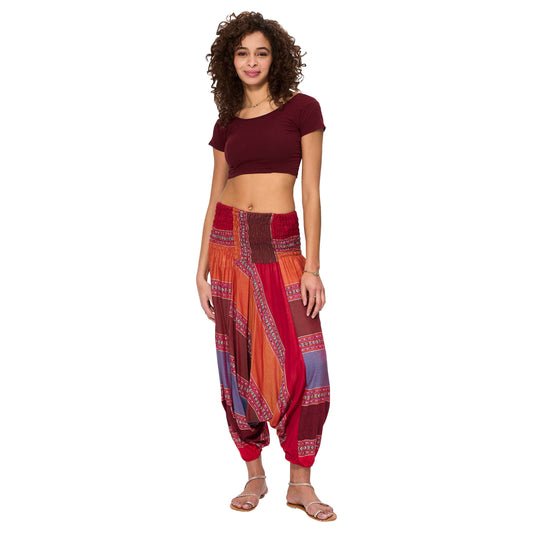 Pantaloni harem estivi sarouel 3 in 1 boho