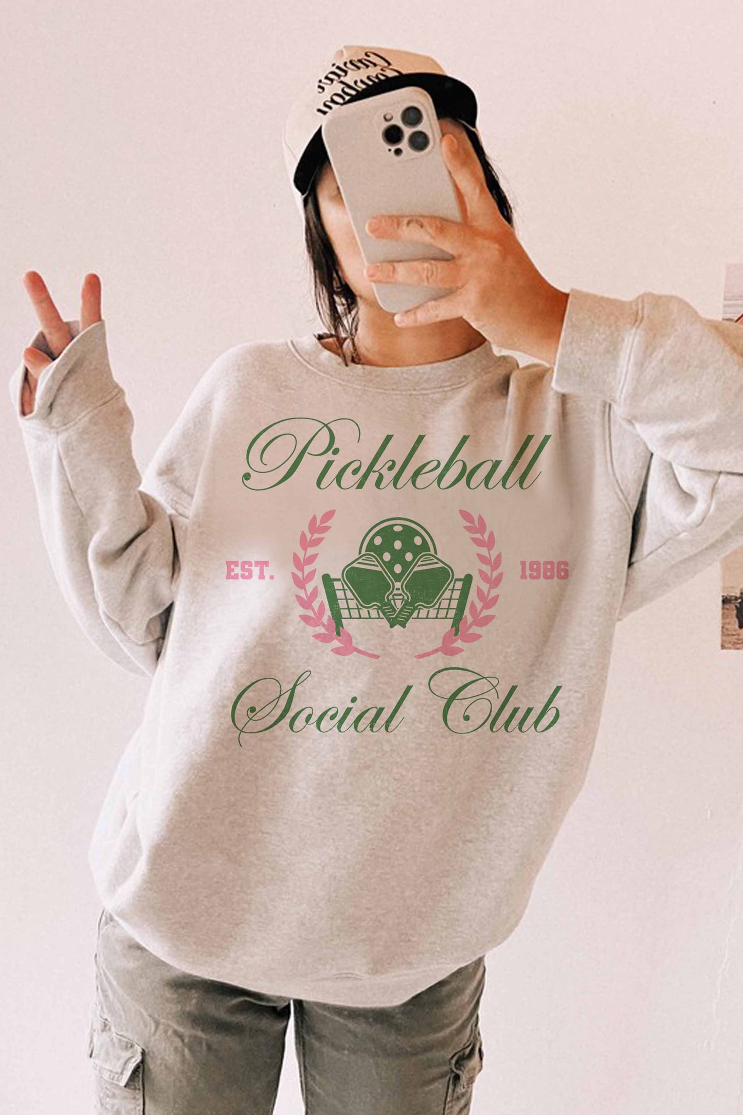 Felpa Oversize Pickleball Social Club