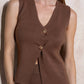 Gilet in maglia con bottoni dorati