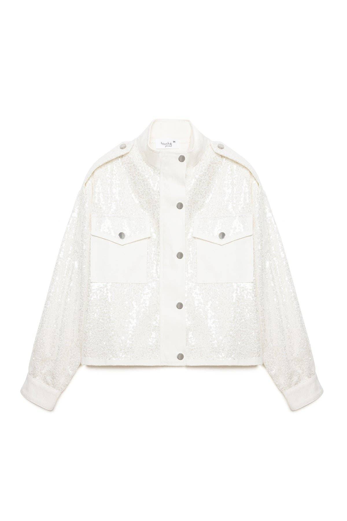 Giacca corta con paillettes