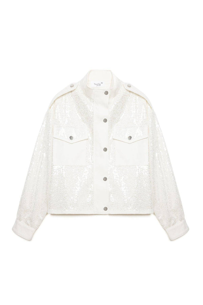 Giacca corta con paillettes