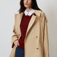 Trench corto in gabardine di cotone