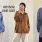 Camicia effetto suede con ricami