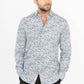 Camicia slim fit stretch con stampa auto