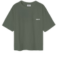 T-shirt corta oversize oliva in cotone organico