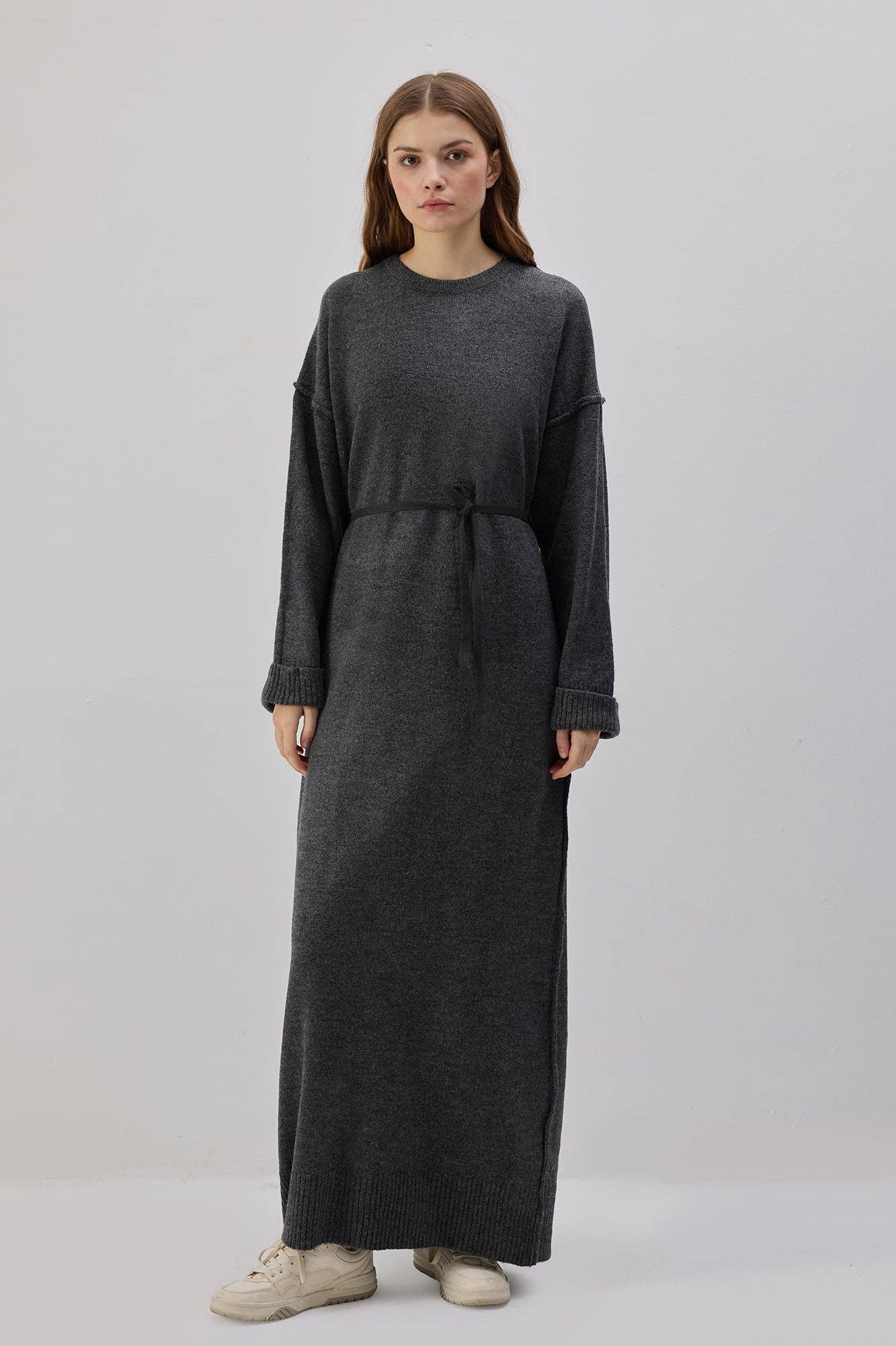 Abito in maglia con fiocco