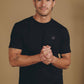 T-shirt Essenziale Nera in Cotone Biologico