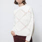 Maglione in Maglia Strutturata Traforata Girocollo