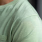 T-shirt in cotone biologico tinta capo verde chiaro