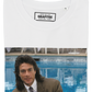 T-shirt bianca unisex con stampa fotografica cinematografica
