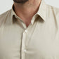 Camicia in cotone compatto avorio