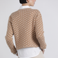 Maglione jacquard con scollo a V in lana e cashmere