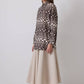 Camicia oversize in cotone con stampa ikat