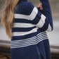 Maglia a righe in lana e cashmere