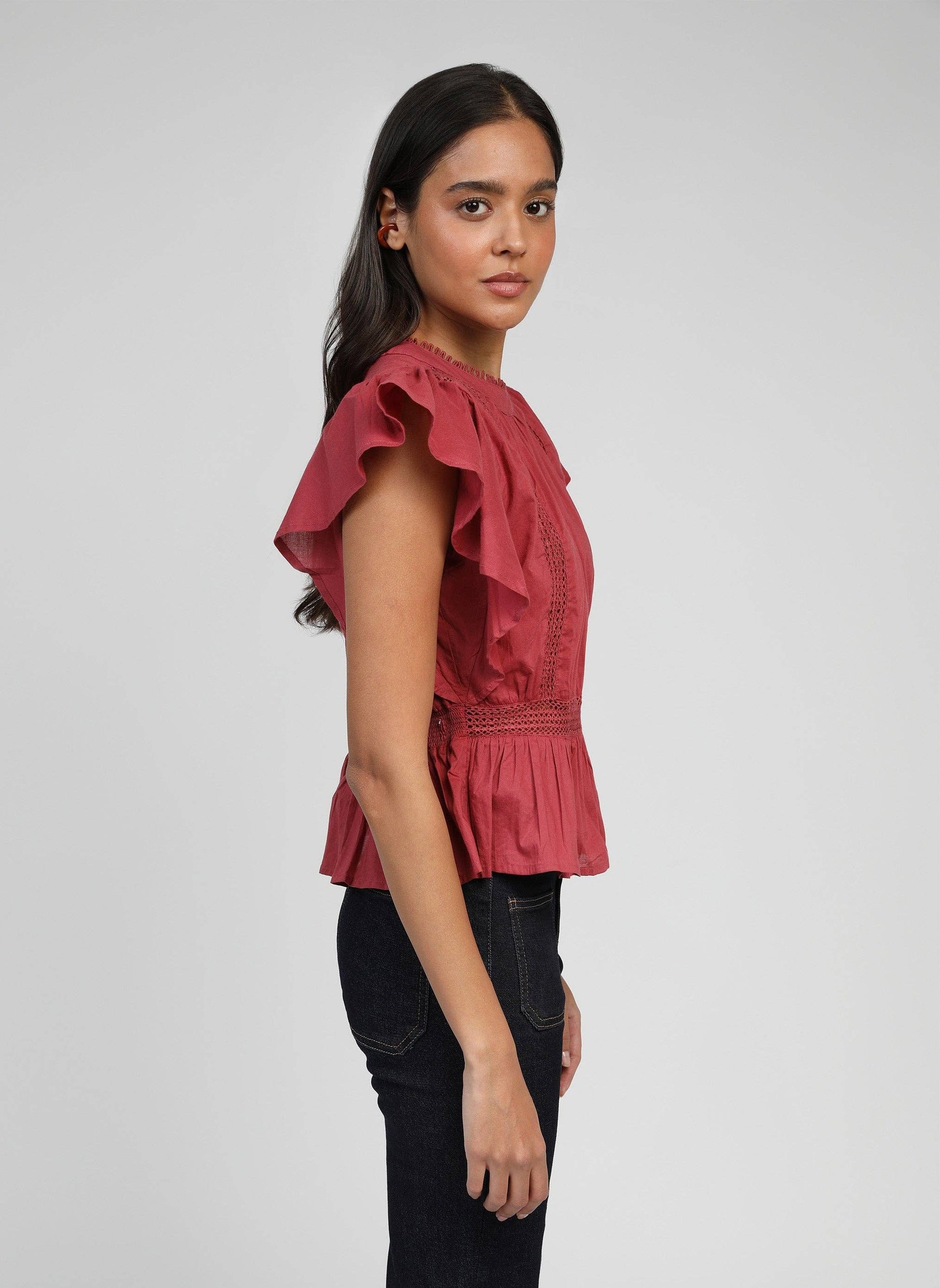 Blusa SaleK color ciliegia