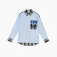 Camicia patchwork blu Sissyna