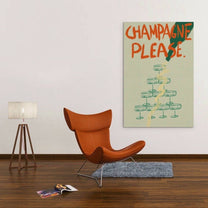 Poster decorativo “Champagne Please”