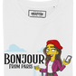 T-shirt unisex Bonjour from Paris in cotone biologico