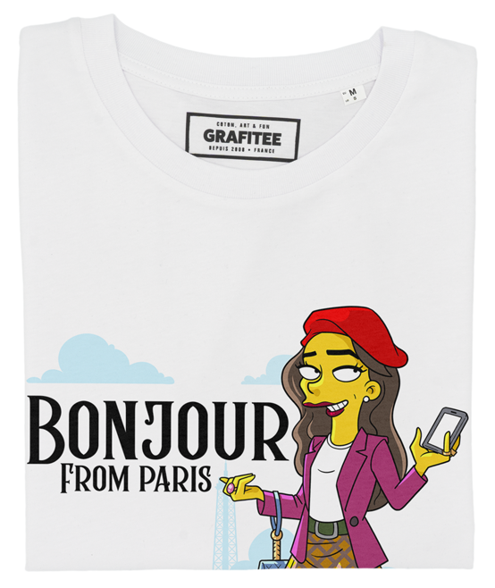 T-shirt unisex Bonjour from Paris in cotone biologico