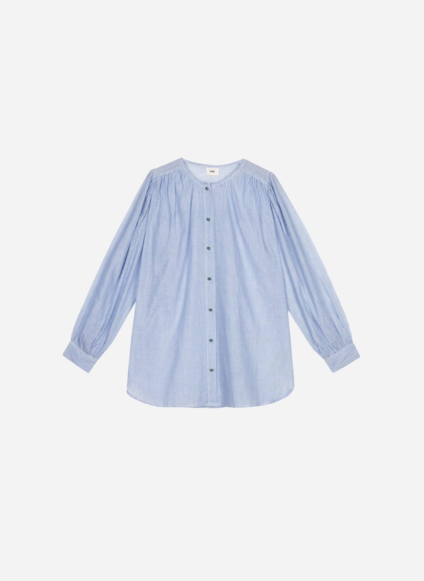 Blusa Sajona a righe blu