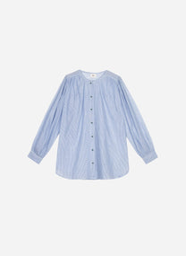 Blusa Sajona a righe blu