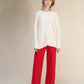 Maglione mantella oversize in misto cashmere