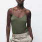 Top basic con scollo a V e spalline sottili