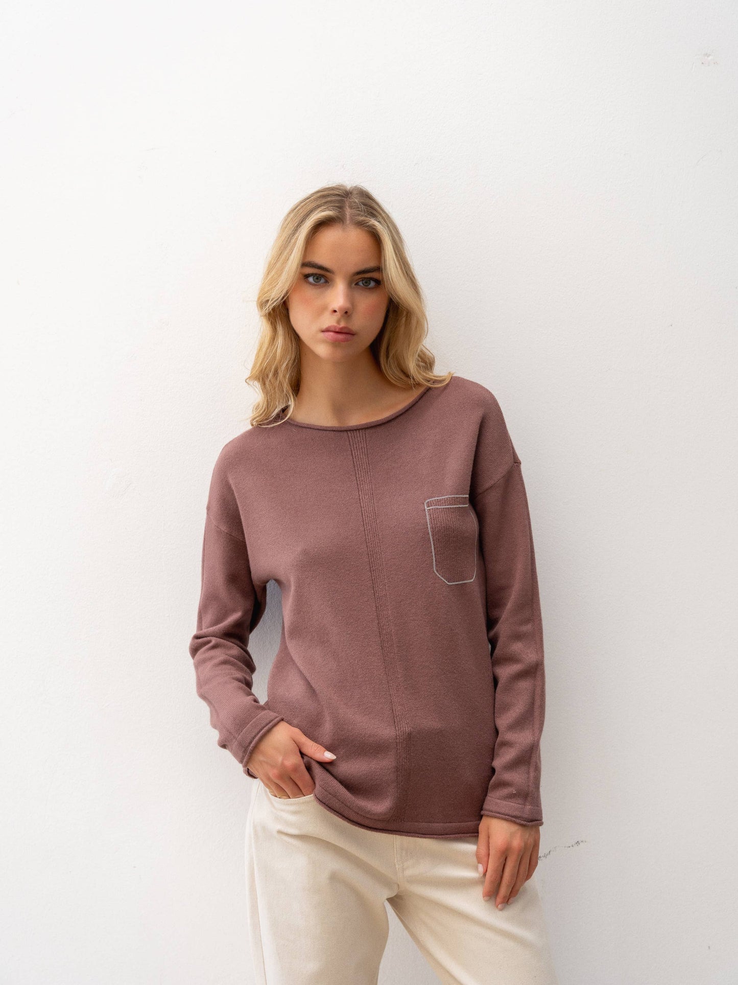 Maglione in maglia con paillettes