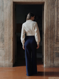 Polo corta in lana d’agnello superfine