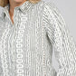 Camicia Seliana a righe écru in cotone